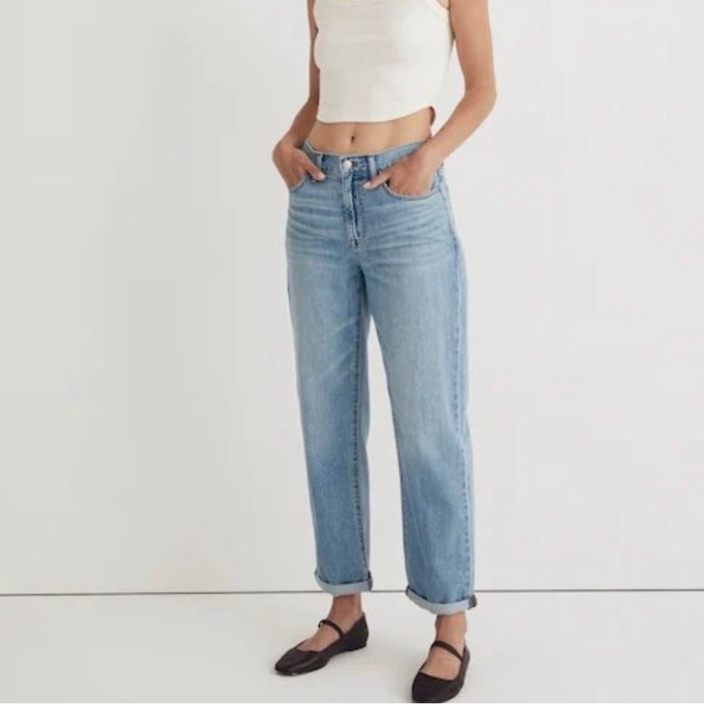 Madewell: Slouchy Boy Jean Light Wash 30T & 31T